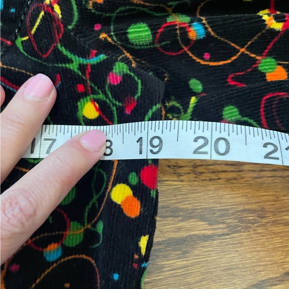 Vintage Christopher & Banks Stretch Splatter Corduroy Black Jacket Size Medium - Picture 8 of 8